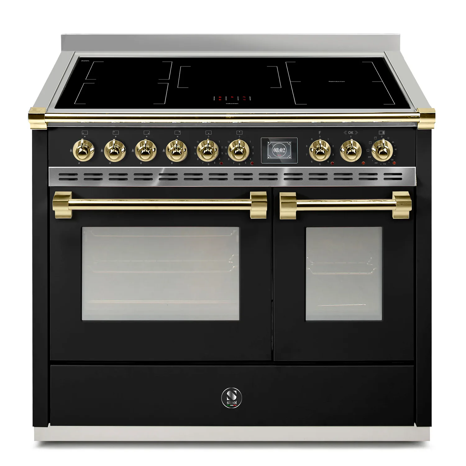 Induktionsspis Steel Ascot Combi-Steam 100cm med Två Ugnar