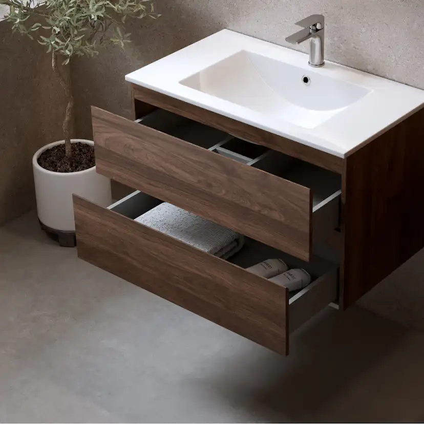 Tvättställsskåp Bathlife Eufori med Tvättställ och Spegel Skina