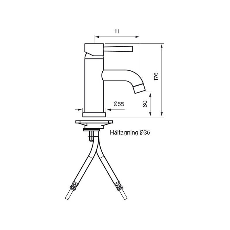 Tvättställsblandare Tapwell EVO 071 Krom Krom