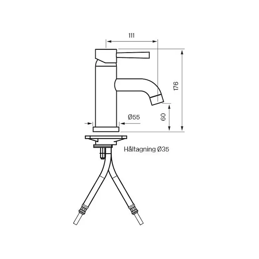 Tvättställsblandare Tapwell EVO 071 Krom Krom