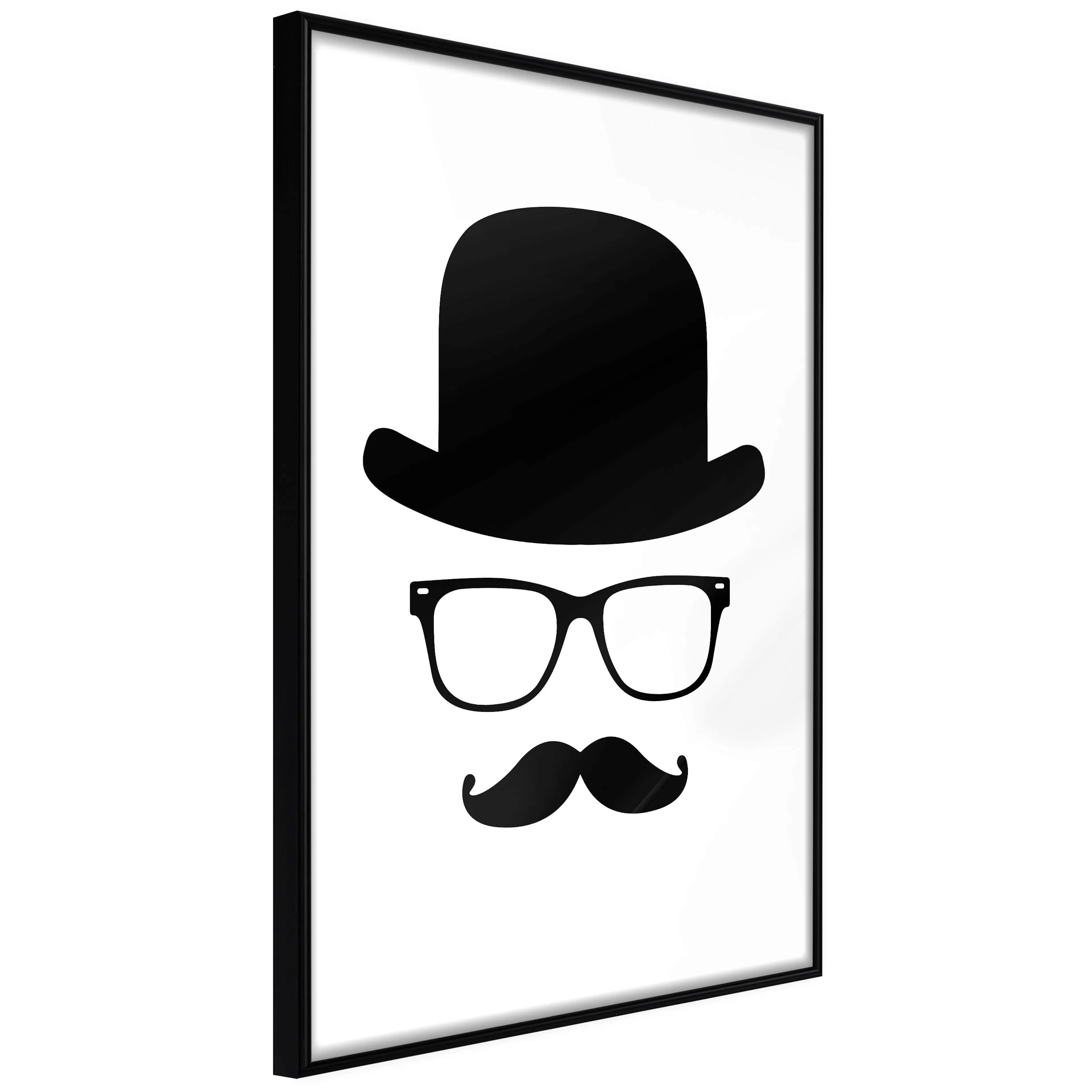 Affisch - Retro Mustache [Poster] 20x30 Svart ram, 20x30 cm
