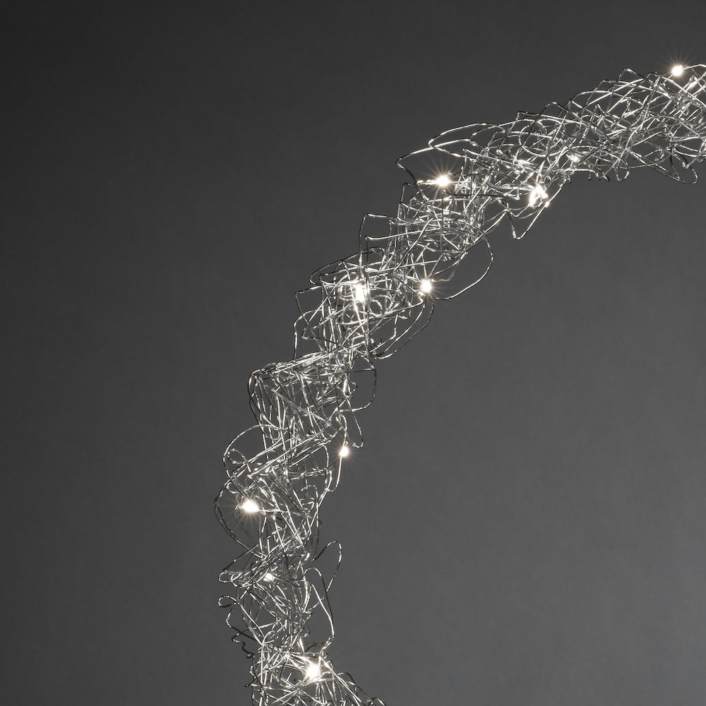 Krans silver, 45 cm 40 LED Silver
