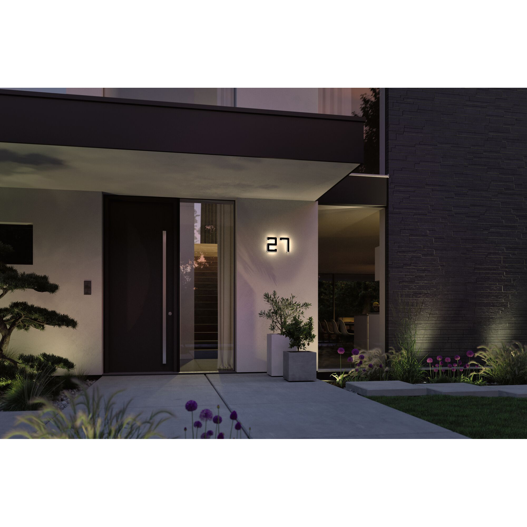 Fasadbelysning Solcell LED Paulmann Husnummer 0-9 med belysning inkl. utbytbart batteri IP44