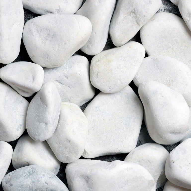 Dekorsten Magrab Krossprodukter Vit Pebbles 40-60 mm, 1000 kg Säck