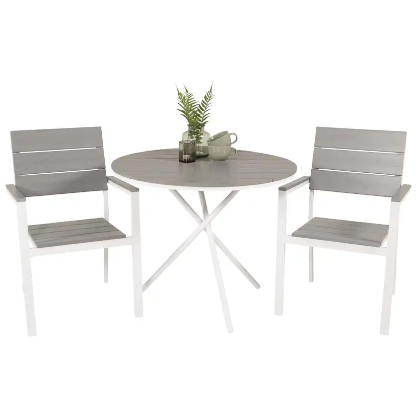 Cafégrupp Venture Home Pincy Ø 90 med 2 Lova Trädgårdsstolar Utomhus