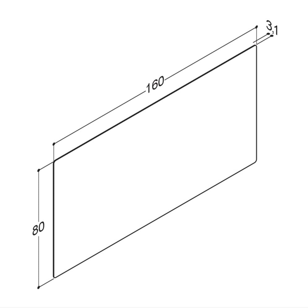 Spegel Soft 80*160 cm m/ljusstyrning 800x1600 mm