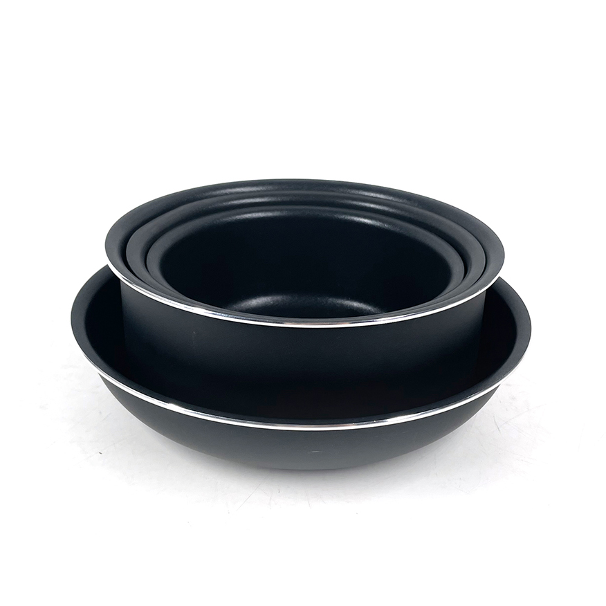 Grytset Smart Living Svart 9 Delar Grytor & Stekjärn med Avtagbara Hantag & Non-Stick