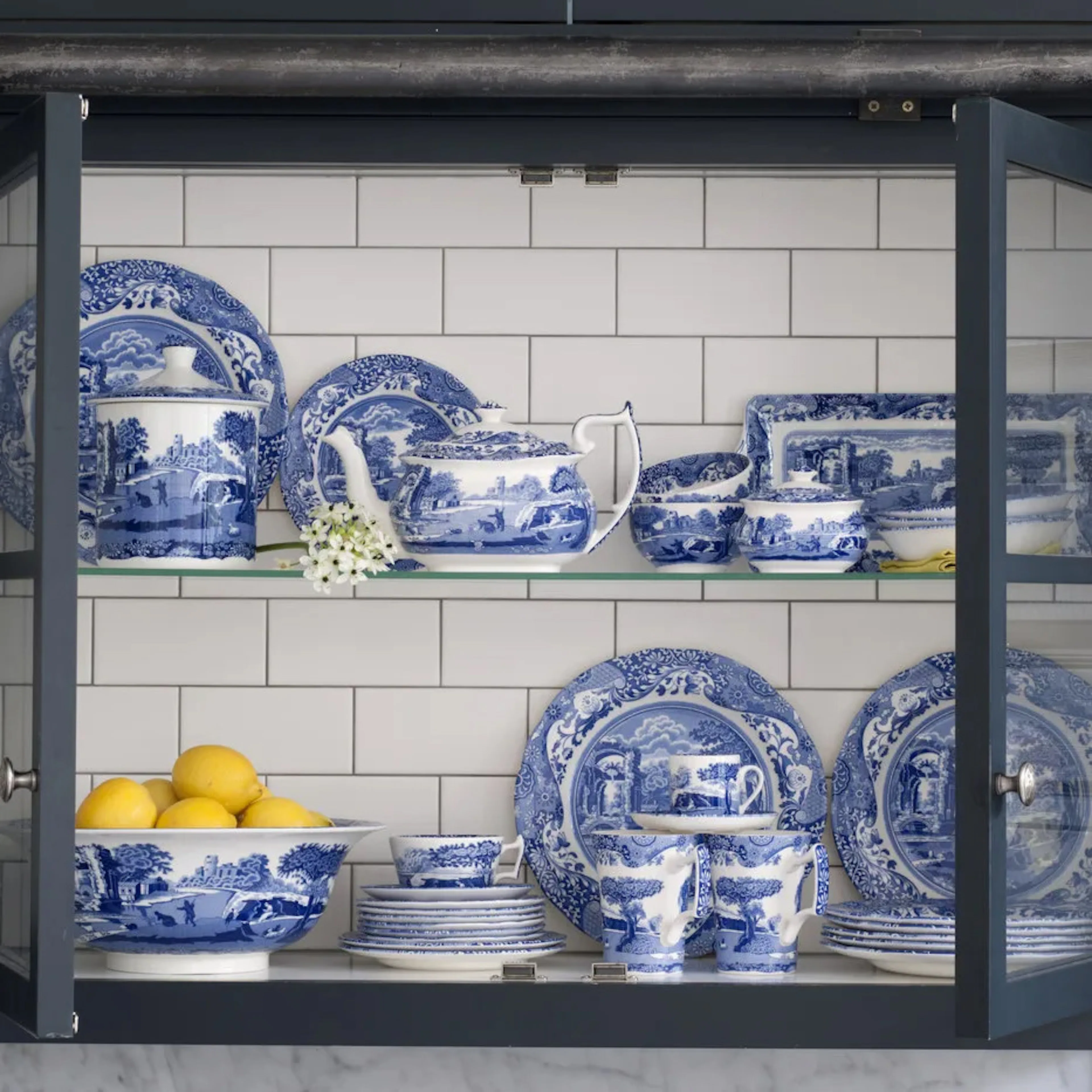 Tekopp Spode Blue Italian med Fat