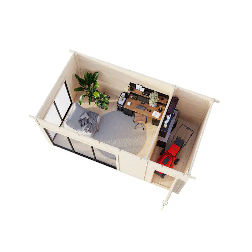 Stuga Palmako Andrea 15,9 m² Slide Plus (inv. 15,2 m²)