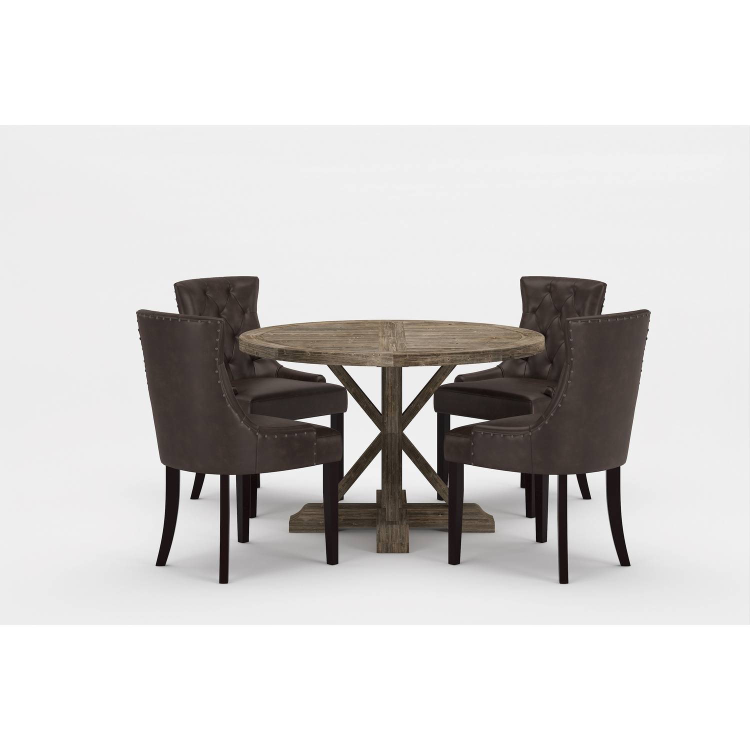 Matgrupp Bloomington Lyon Runt Matbord 120 cm med 4 Tuva Matstol