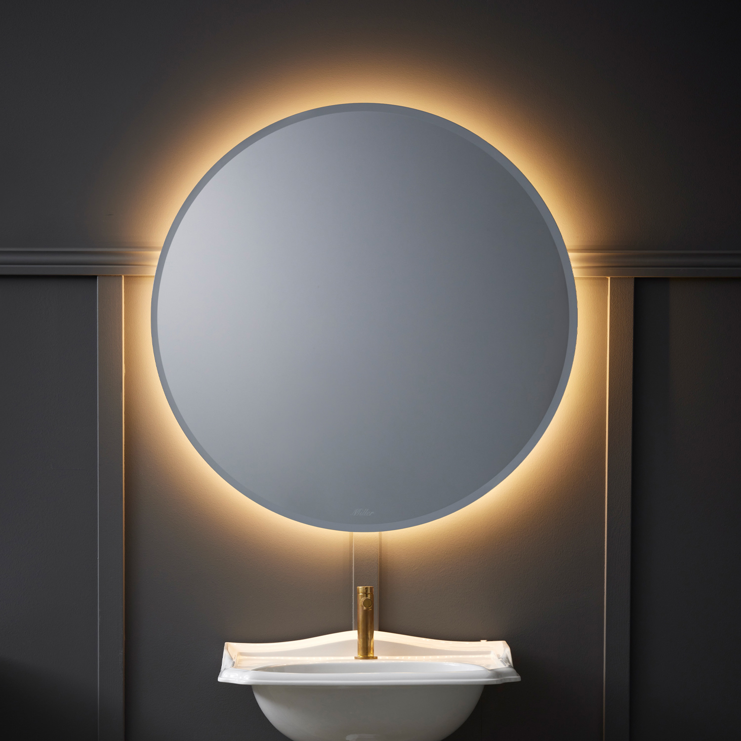 Badrumsspegel Miller Badrum Ambient DIM Classic Rund