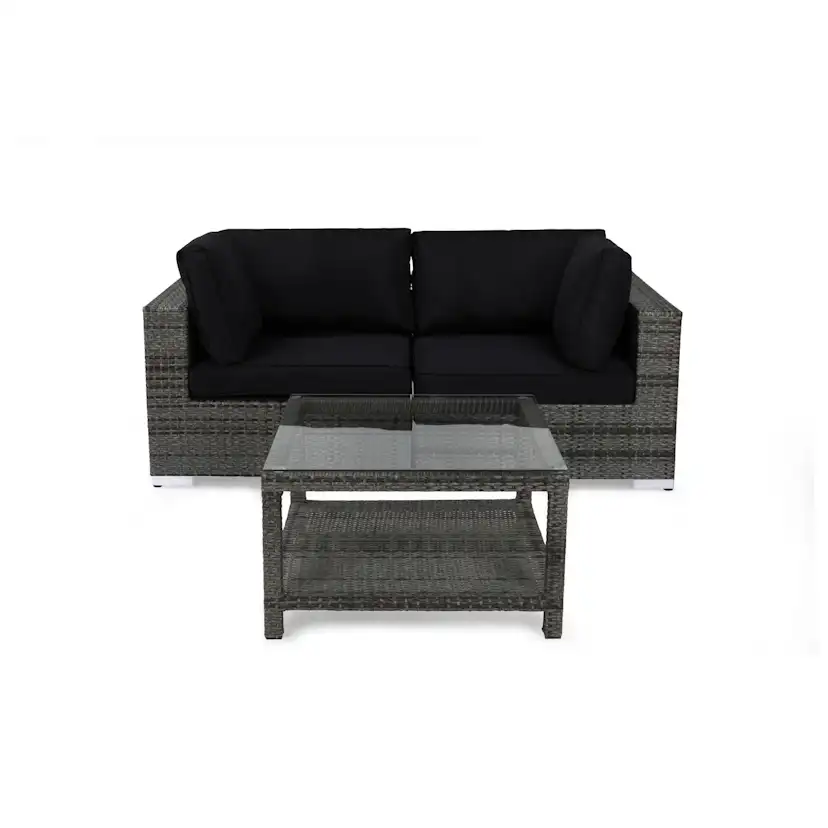Bahamas Loungegrupp 2-sits Bord 75x75 Grå