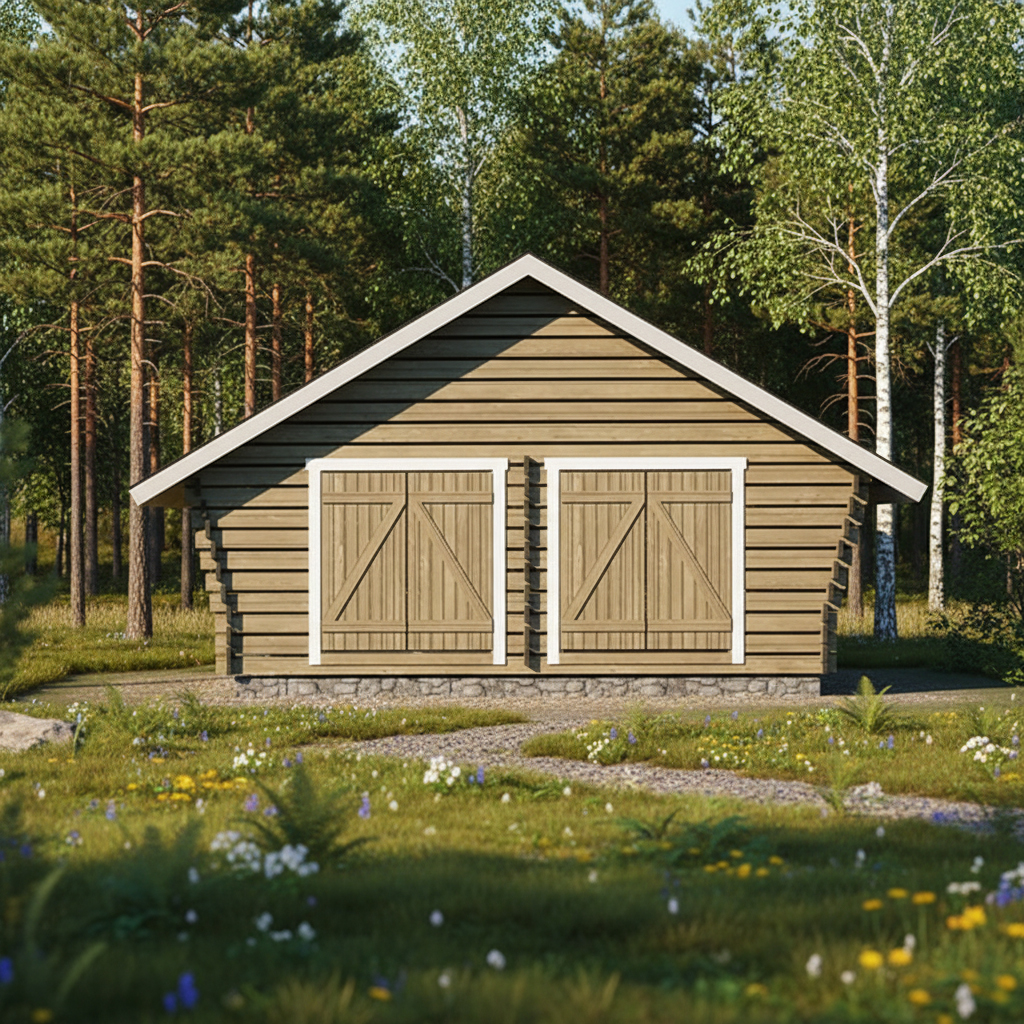 Timmerförråd LP Garden R-XXL (25m²) Med Springor