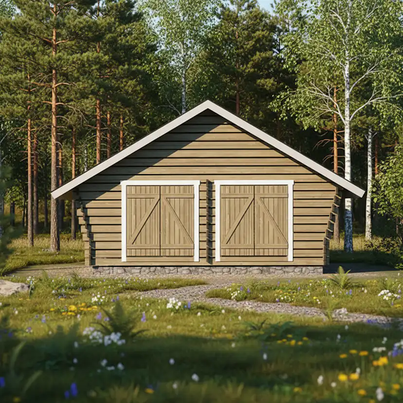 Timmerförråd LP Garden R-XXL (25m²) Med Springor