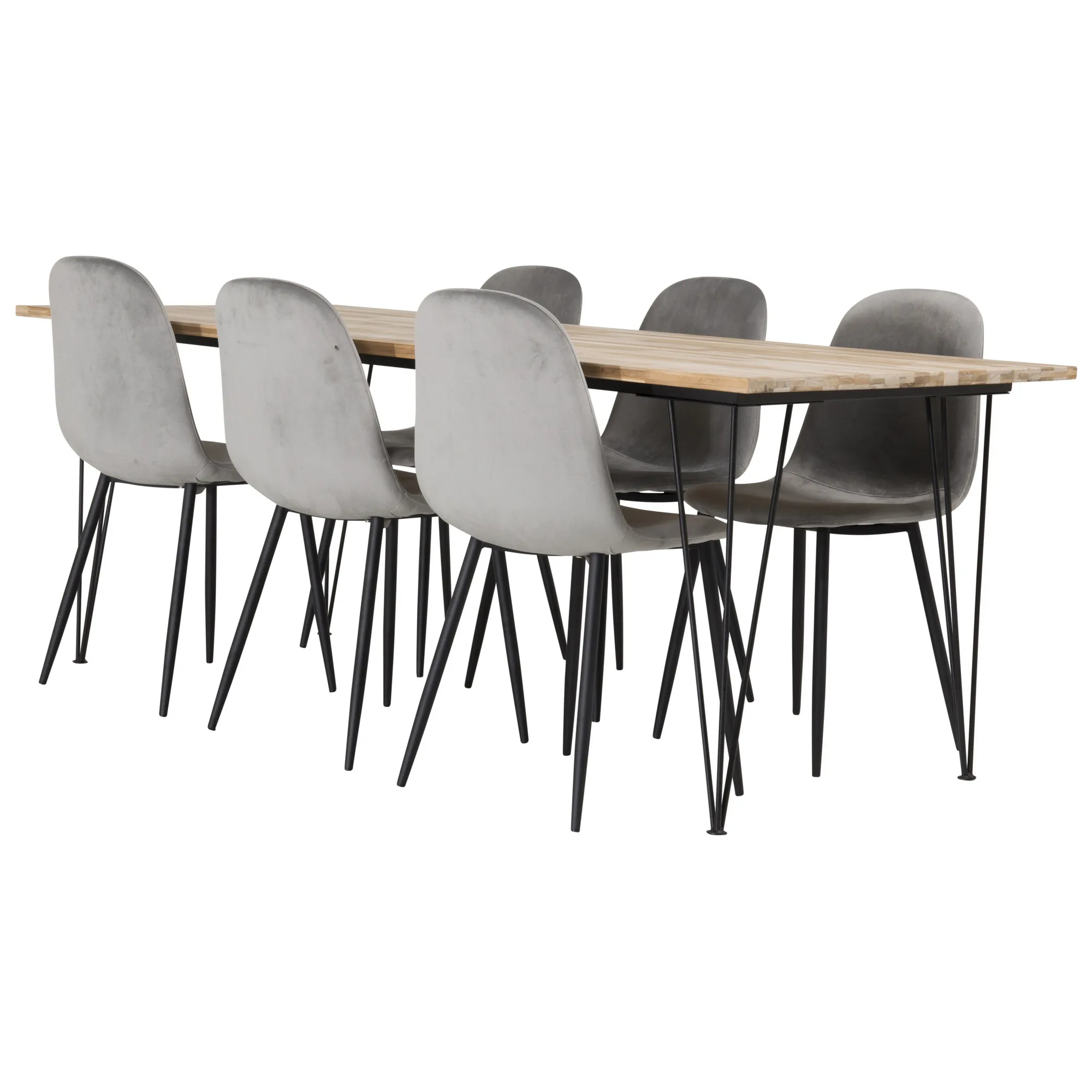 Matgrupp Venture Home Bim med 6 Pobbie Stolar Sammet