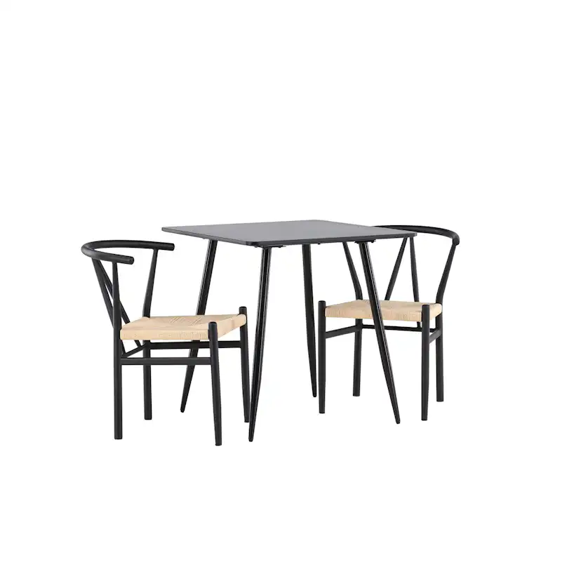 Polar Dining Table with Alfons Dining Chair Svart/Svart
