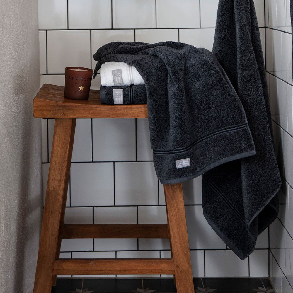 Handduk Lexington Hotel Grå-Mörkgrå