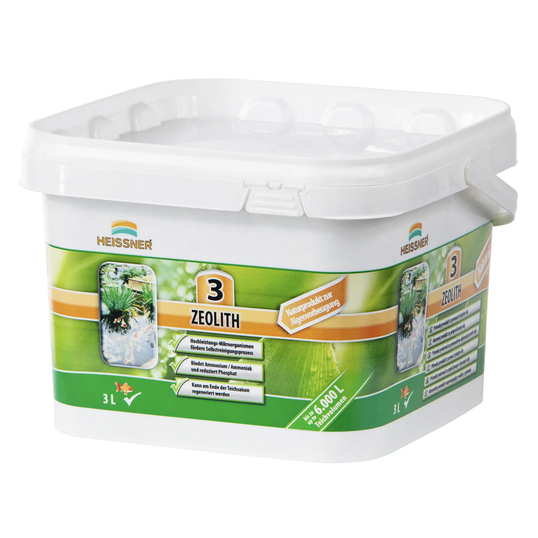 Zeolith 3kg 3 L, till en damm på 6000 L