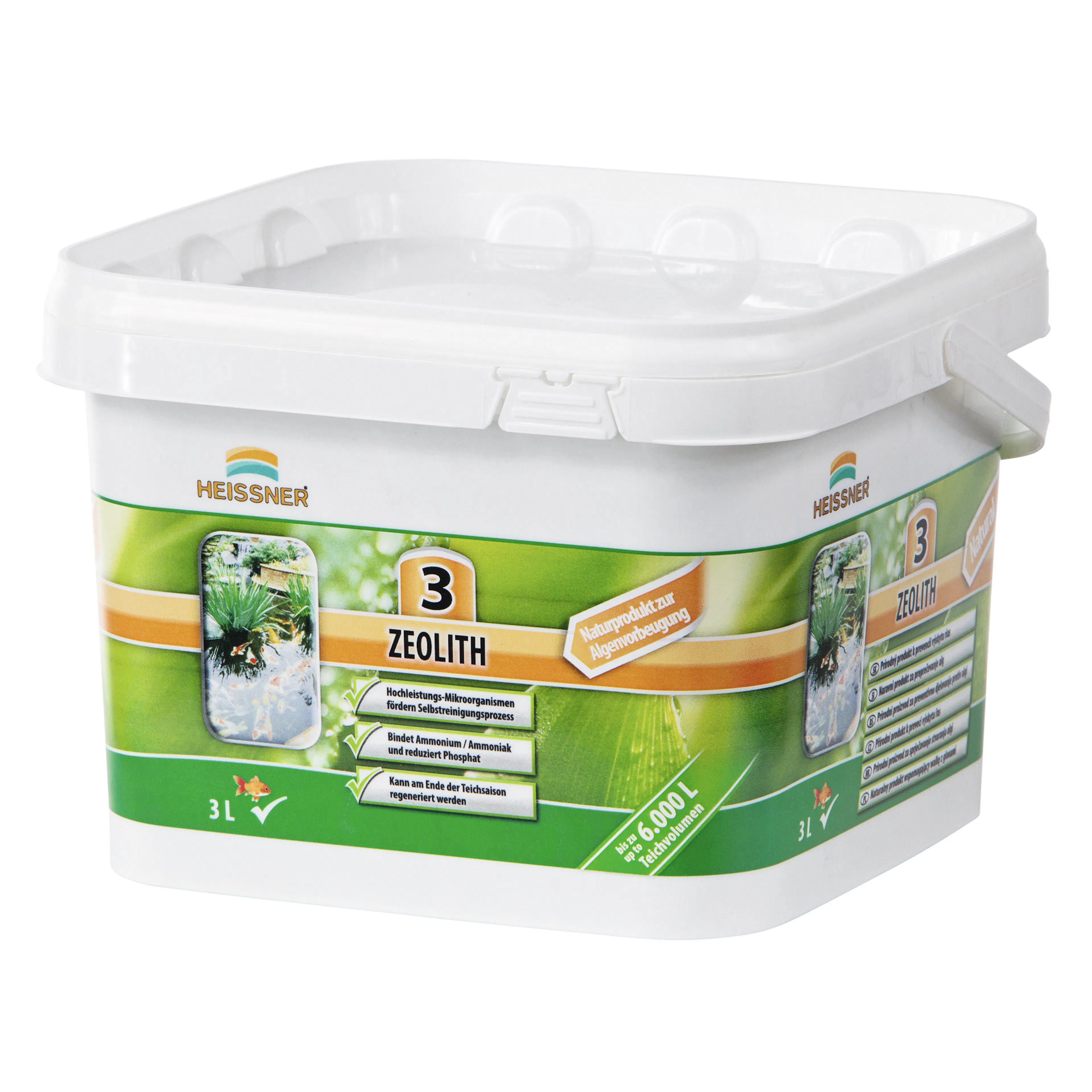 Zeolith 3kg 3 L, till en damm på 6000 L