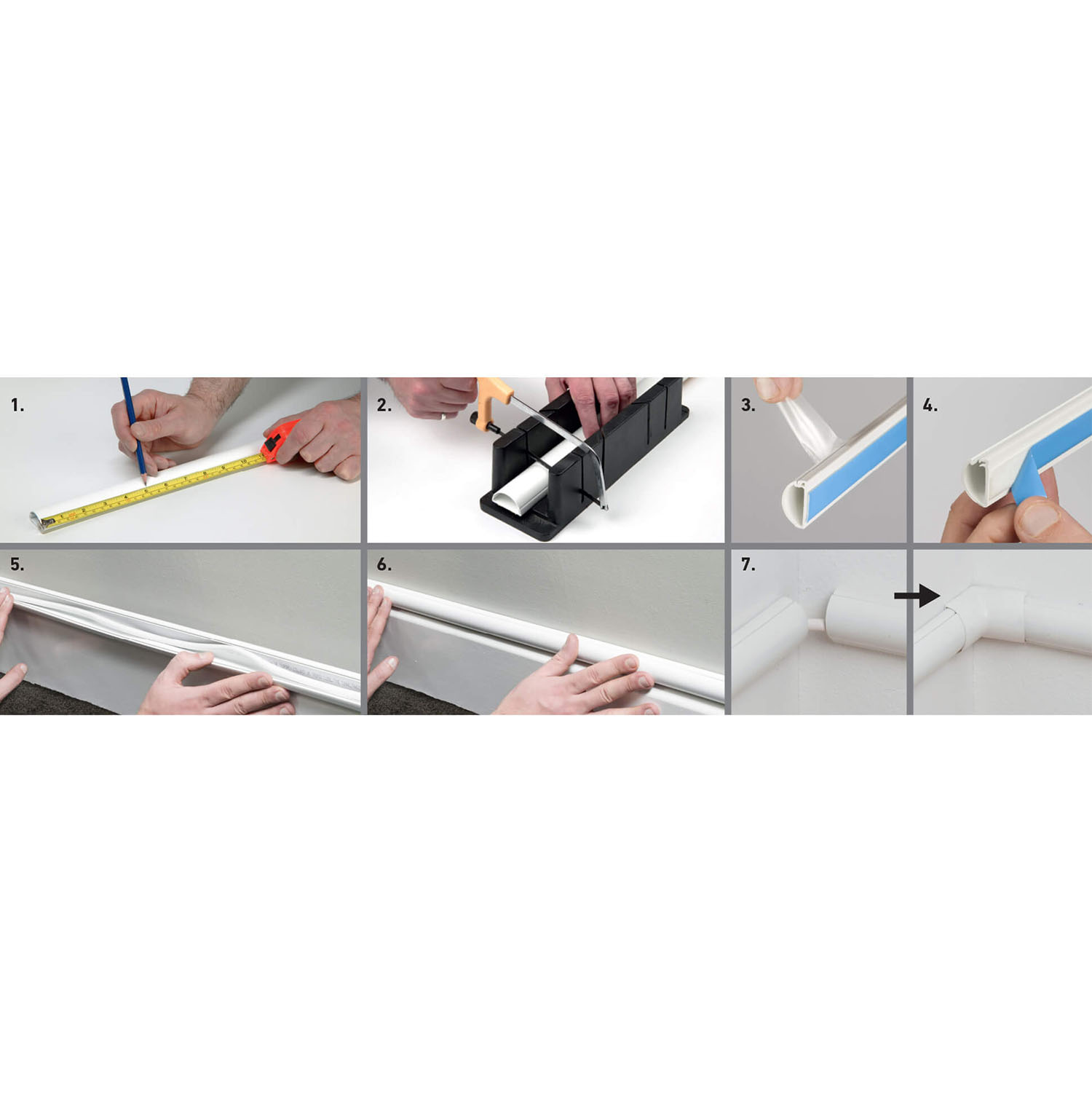 Kabelkanal Kit D-Line 22x22mm 3x Kabelkanal/Tillbehör 1.0m