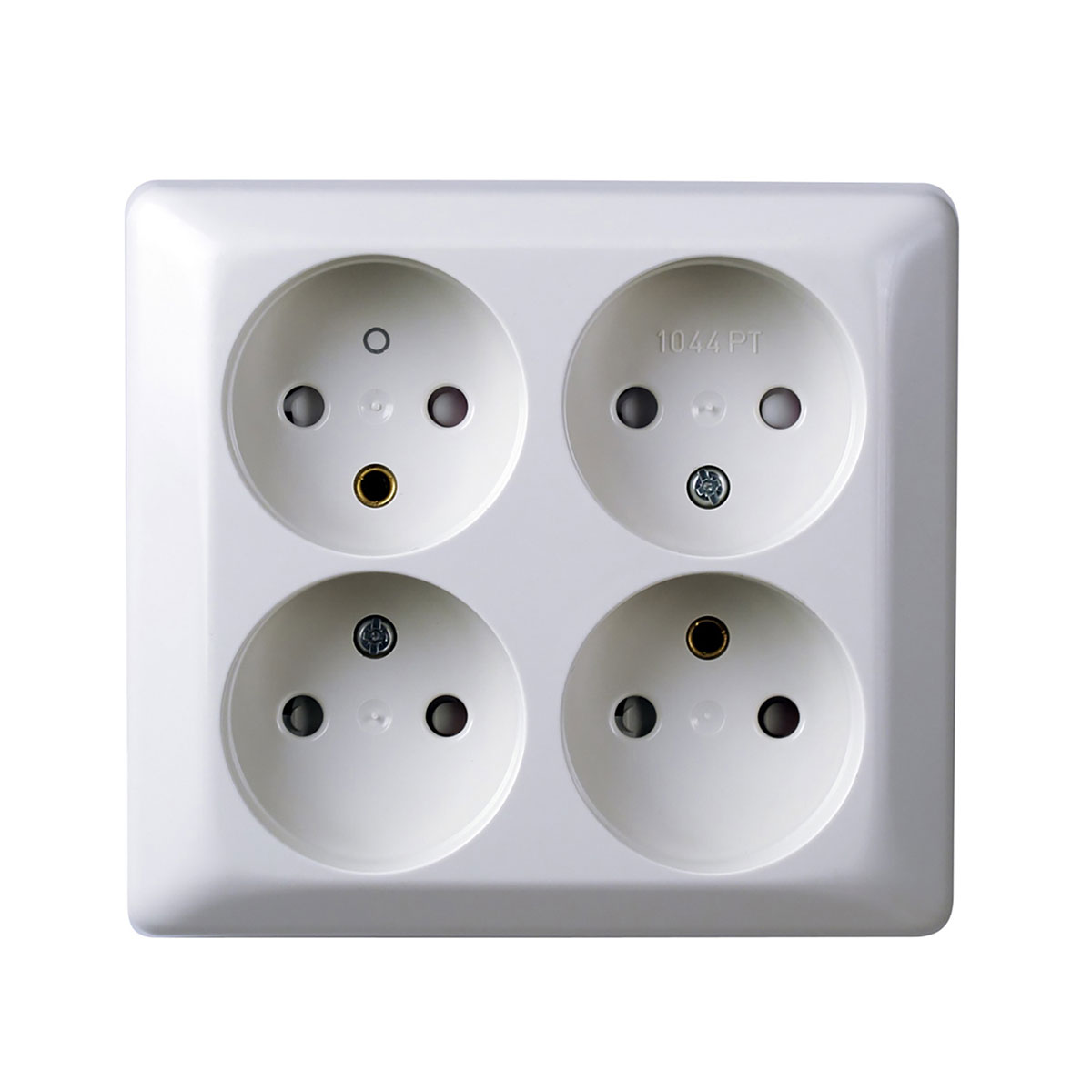 Vägguttag Elko 4-Vägs Utan jord RS Renvit