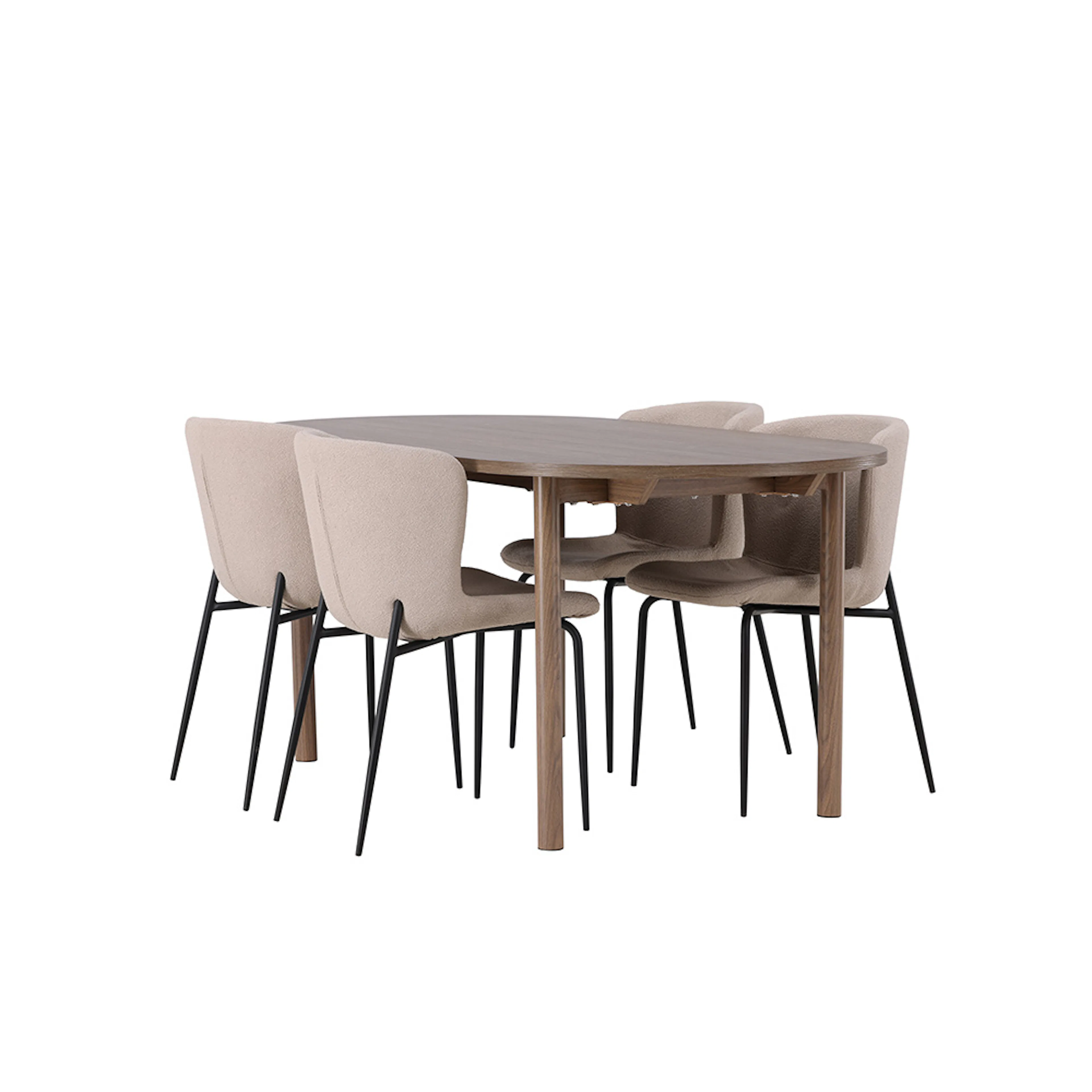 Matgrupp Venture Home Andy med 4 Modesto Stolar Natur/Beige
