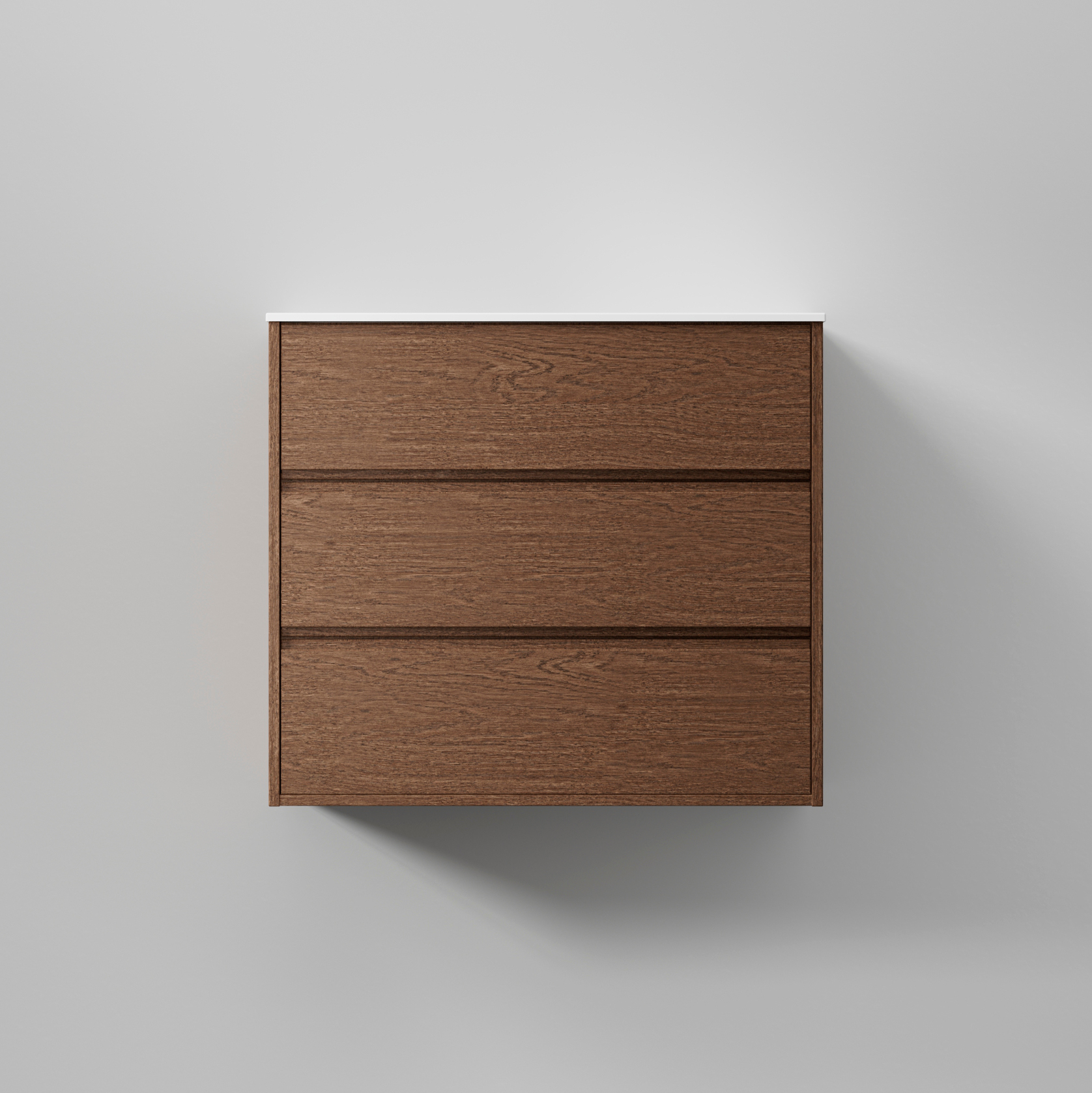 Kommod Terra Grip 80, Dark Oak, 3 Lådor Färg: Dark Oak, Bredd: 800 mm