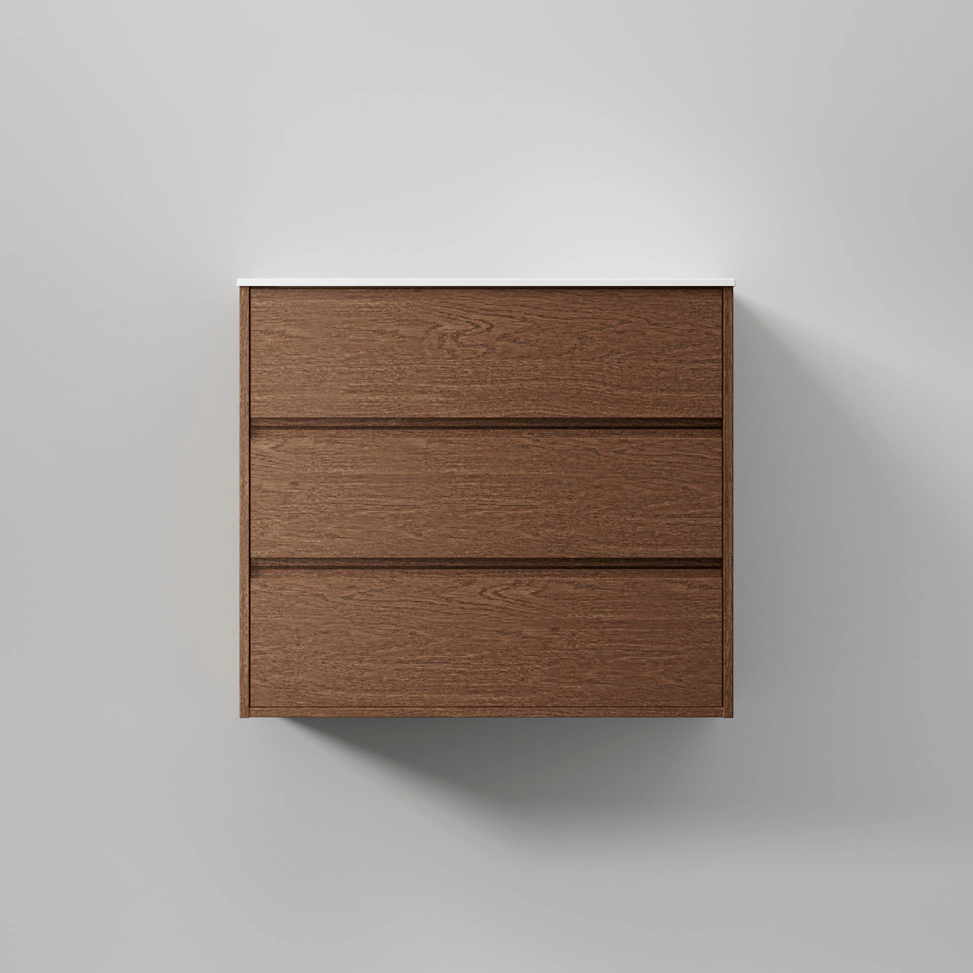 Kommod Terra Grip 80, Dark Oak, 3 Lådor Färg: Dark Oak, Bredd: 800 mm