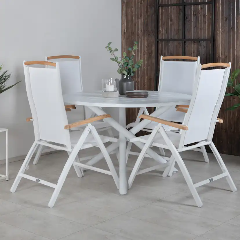 Matgrupp Venture Home Ande med 4 Palle Matstolar