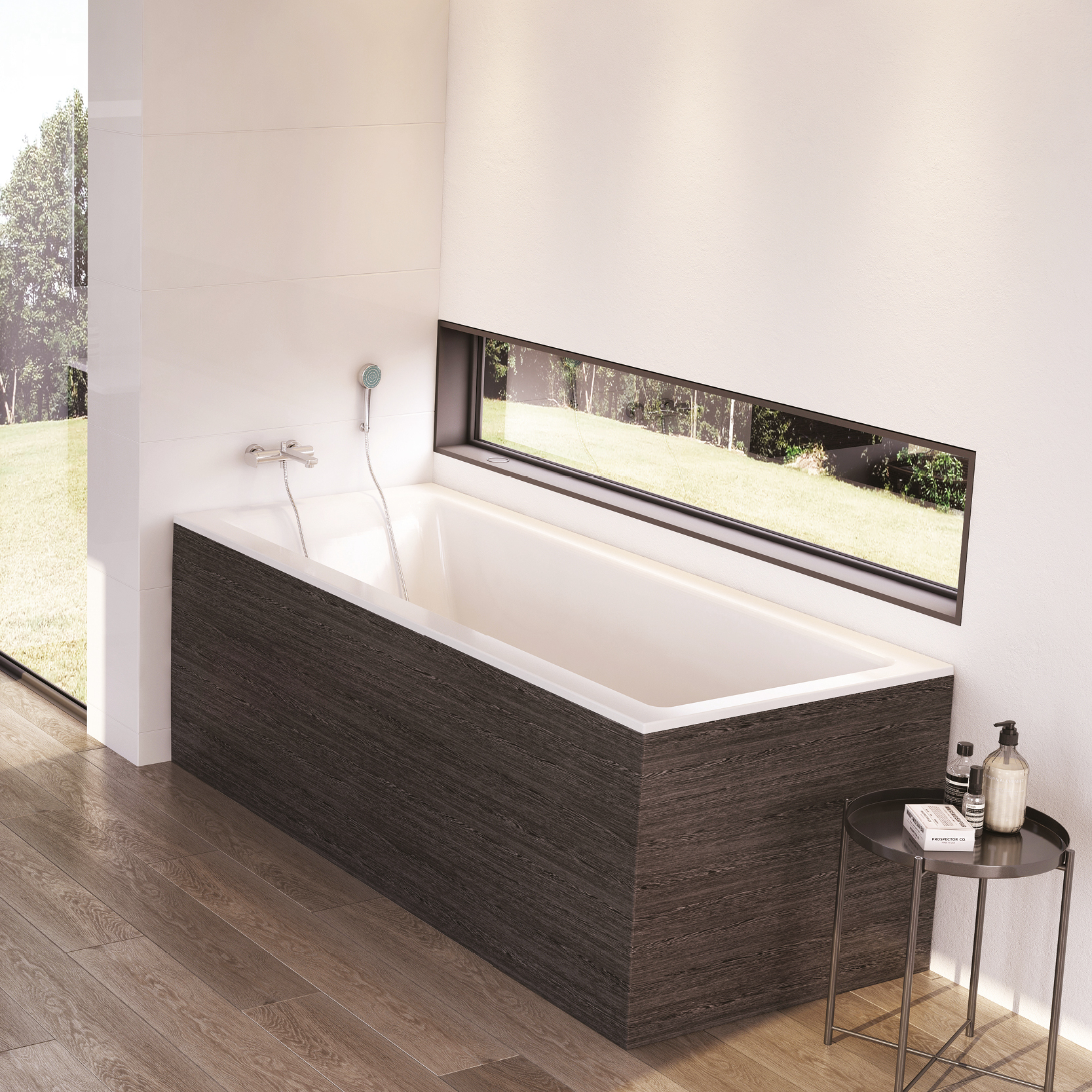 Badkar Borgholm 160 cm Bra U5 160 cm Bra U5: Med Frontpanel, Ingen sidopanel, Sargblandare till höger