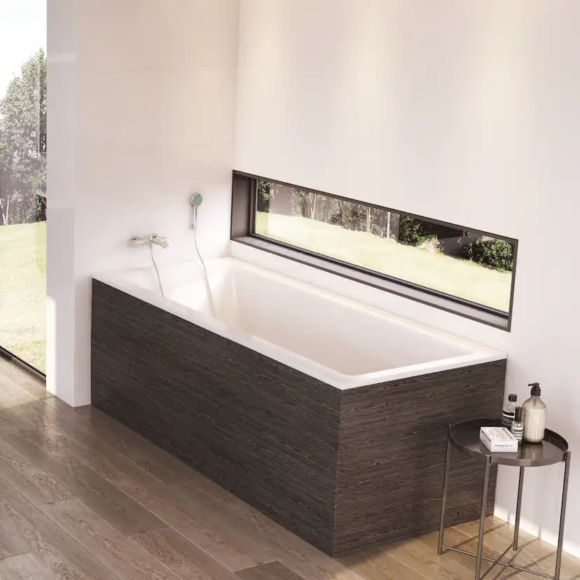Badkar Borgholm 160 cm Bra U5 160 cm Bra U5: Med Frontpanel, Ingen sidopanel, Sargblandare till höger