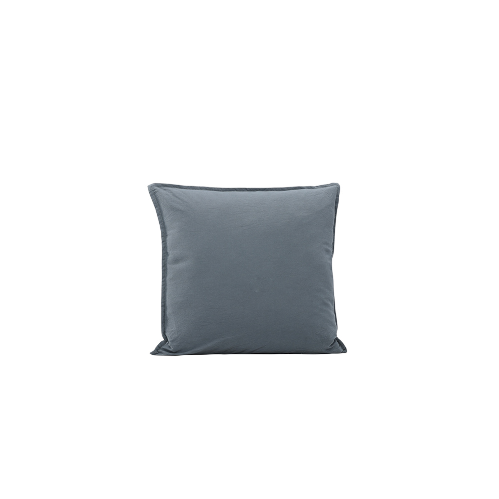Ronja Cushion Cover Washed Cotton - Dusty Blue Mörkgrå