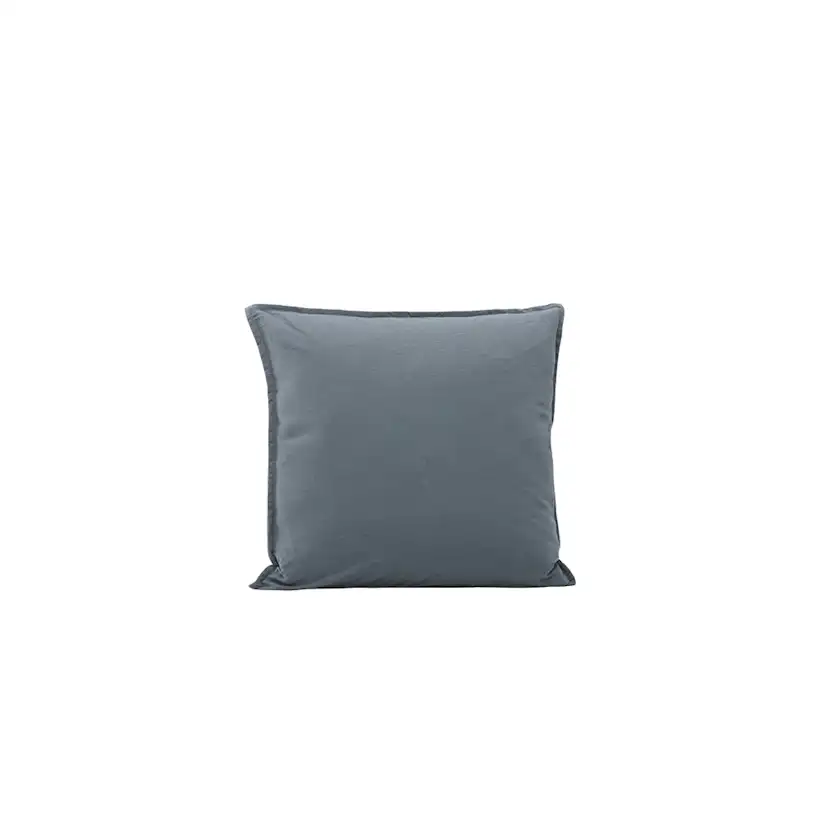 Ronja Cushion Cover Washed Cotton - Dusty Blue Mörkgrå