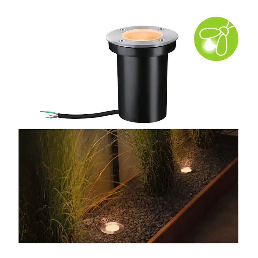 LED Infälld Markbelysning Paulmann Floor Rund IP67 230V Ljus: Gold Light (insektsvänlig)