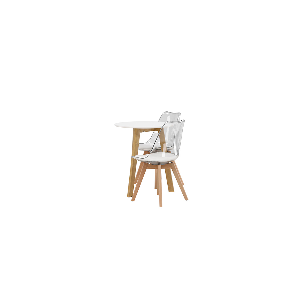 Matgrupp Venture Home Leonora Ø65 cm med 2 st Edvin stolar