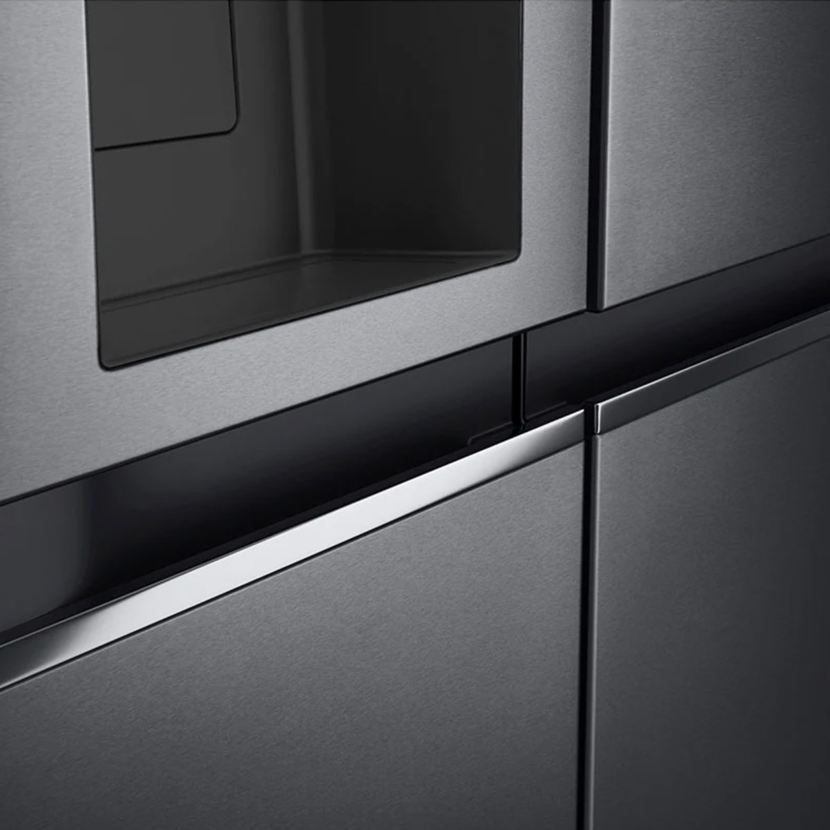 Side-by-Side LG GSLV70MCTM Black Steel