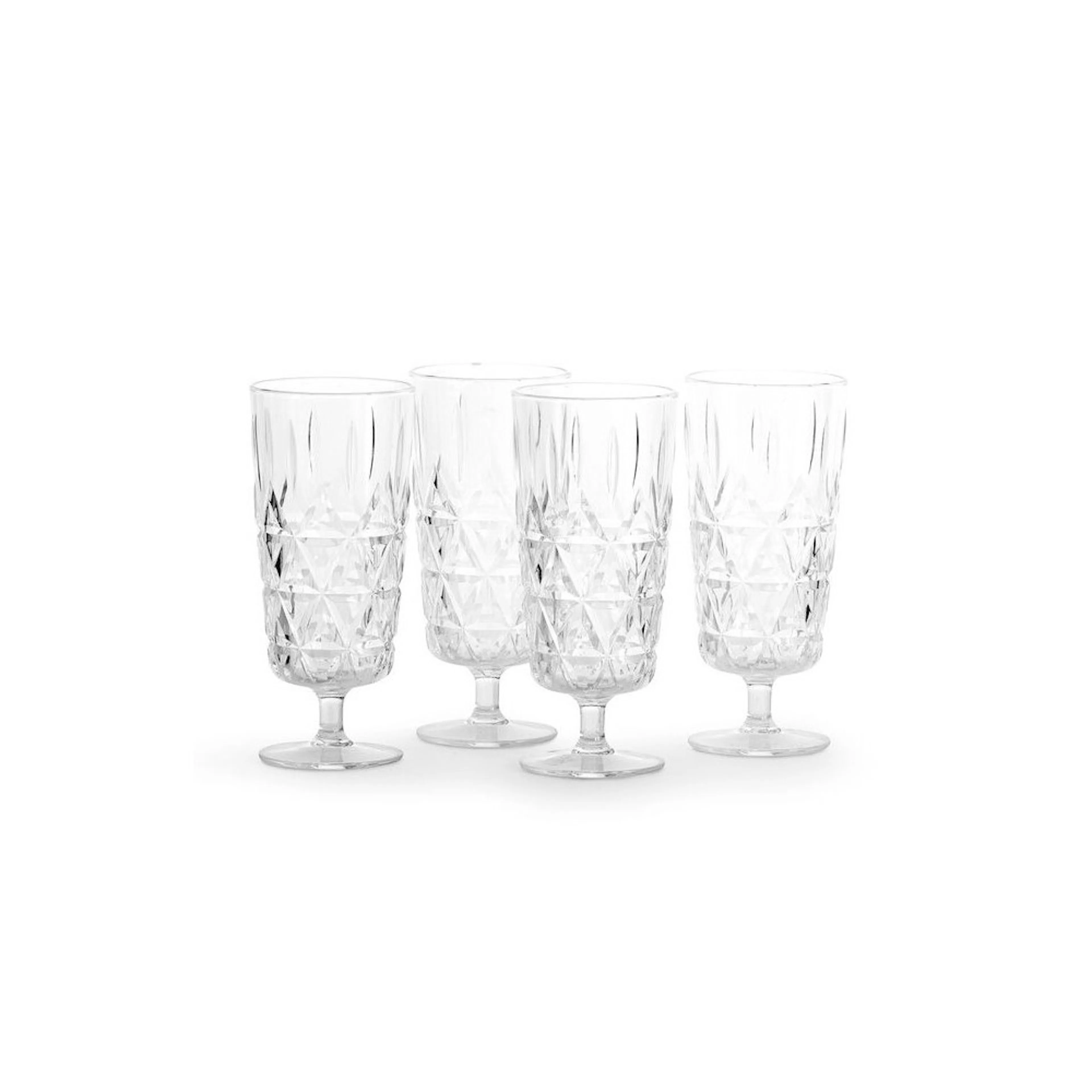 Picknick champagneglas plast 4-pack Transparent