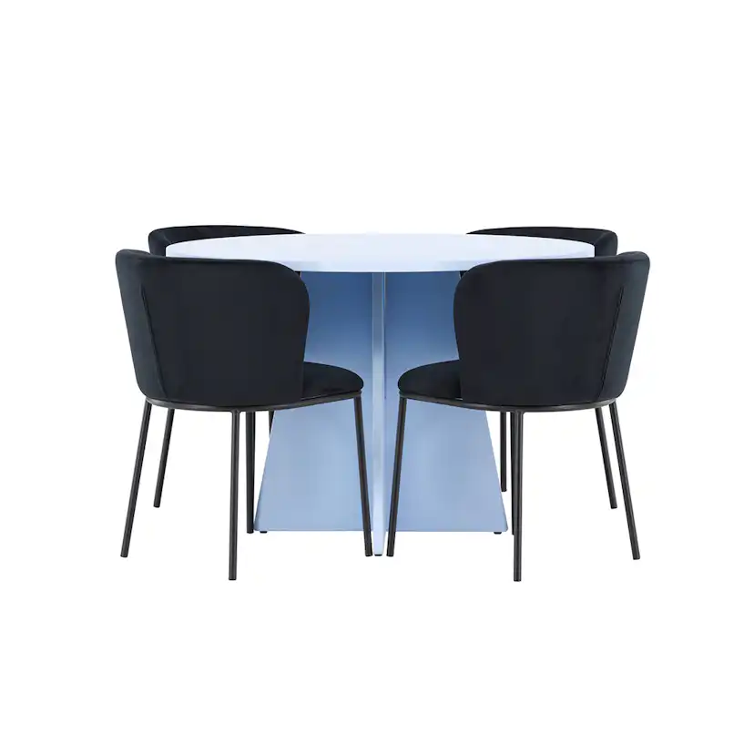 Matgrupp Venture Home Bootcut Ø110 cm med 4st Edina Matstolar