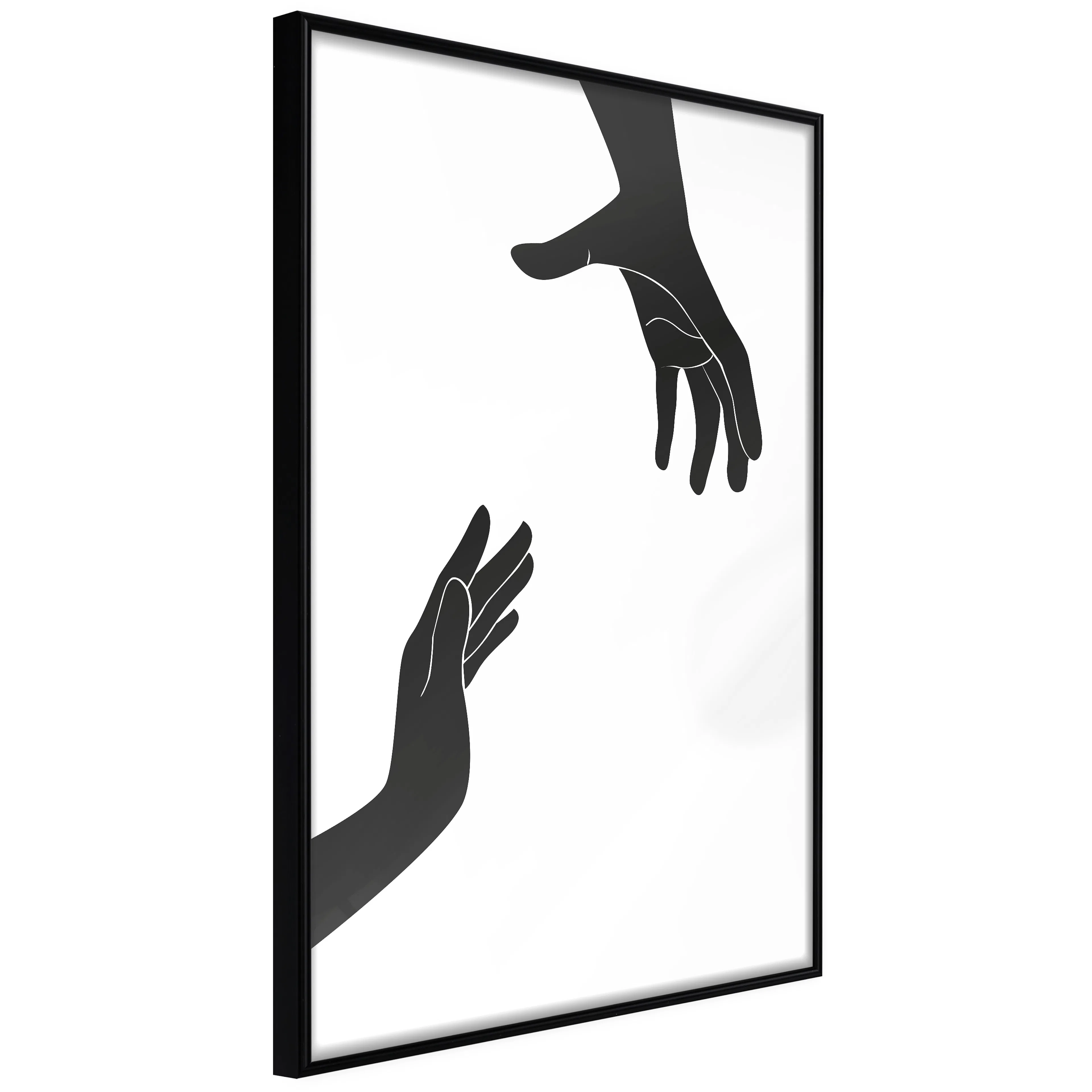 Affisch - Helping Hand [Poster] 20x30 Svart ram, 20x30 cm