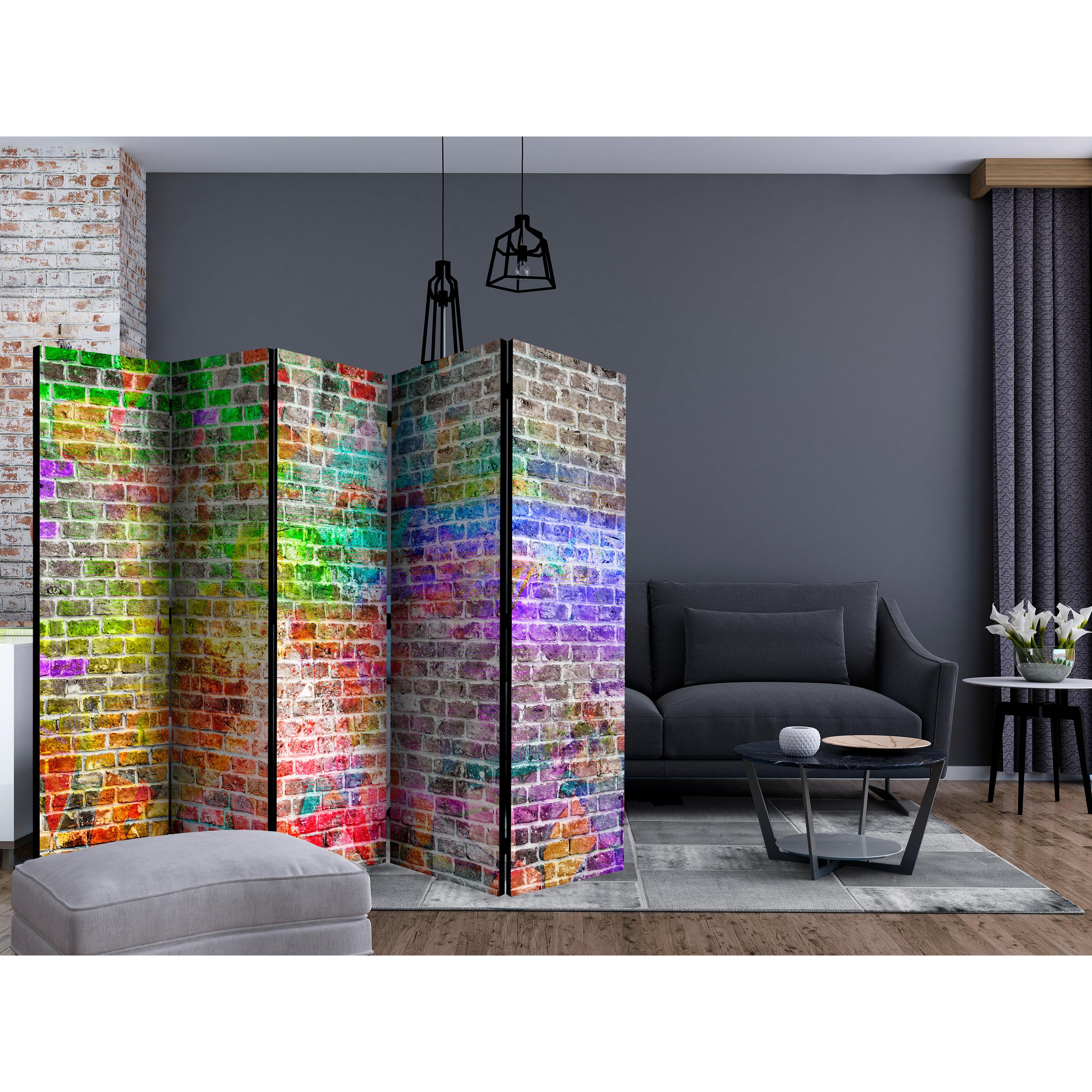 Rumsavdelare Skärmvägg Arkiio Rainbow Wall II 225x172 cm