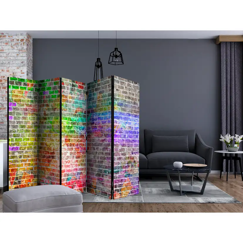 Rumsavdelare Skärmvägg Arkiio Rainbow Wall II 225x172 cm
