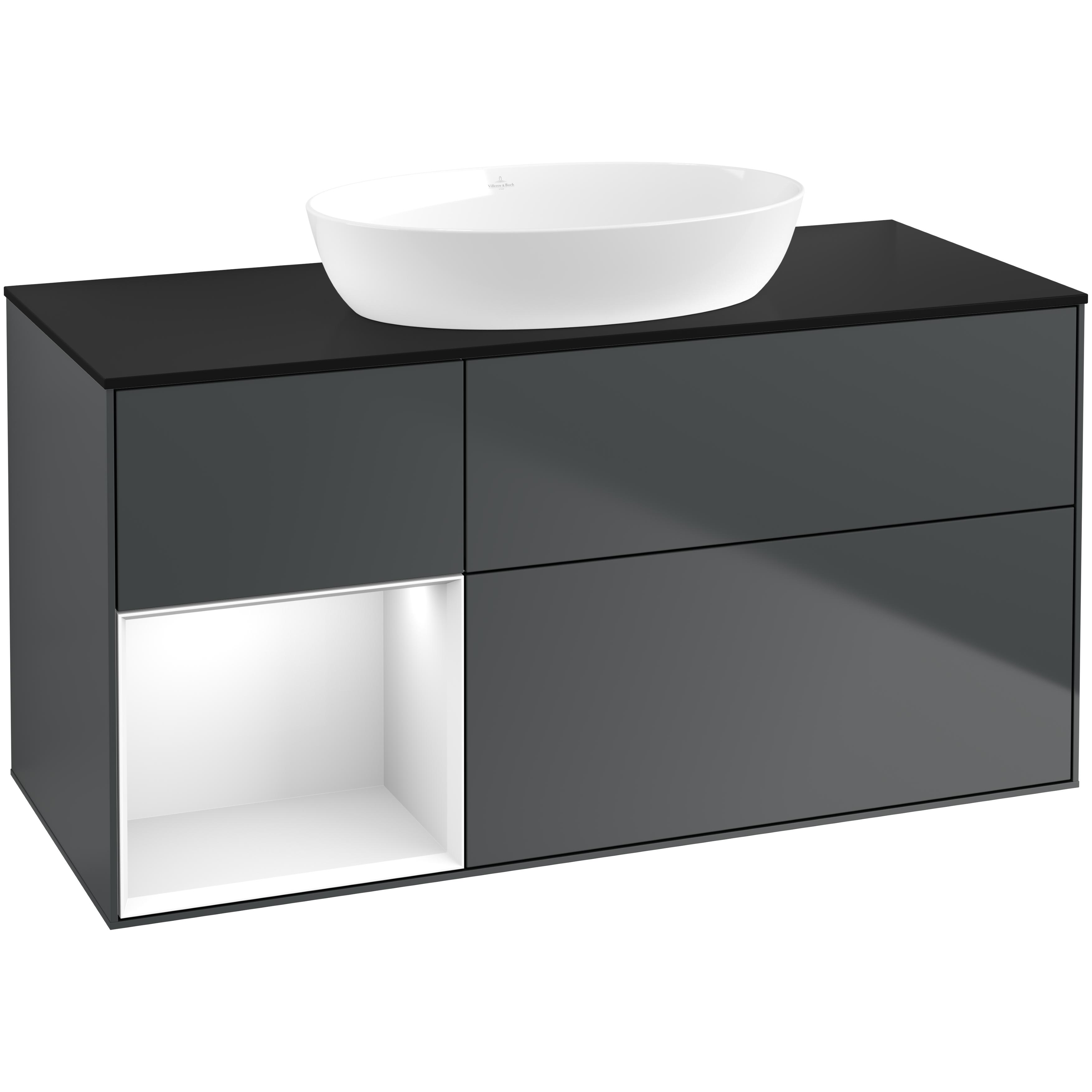 Tvättställsskåp Villeroy & Boch Finion med 3 Lådor Hylla och Bänkskiva för Fristående Tvättställ från Artis & Collaro