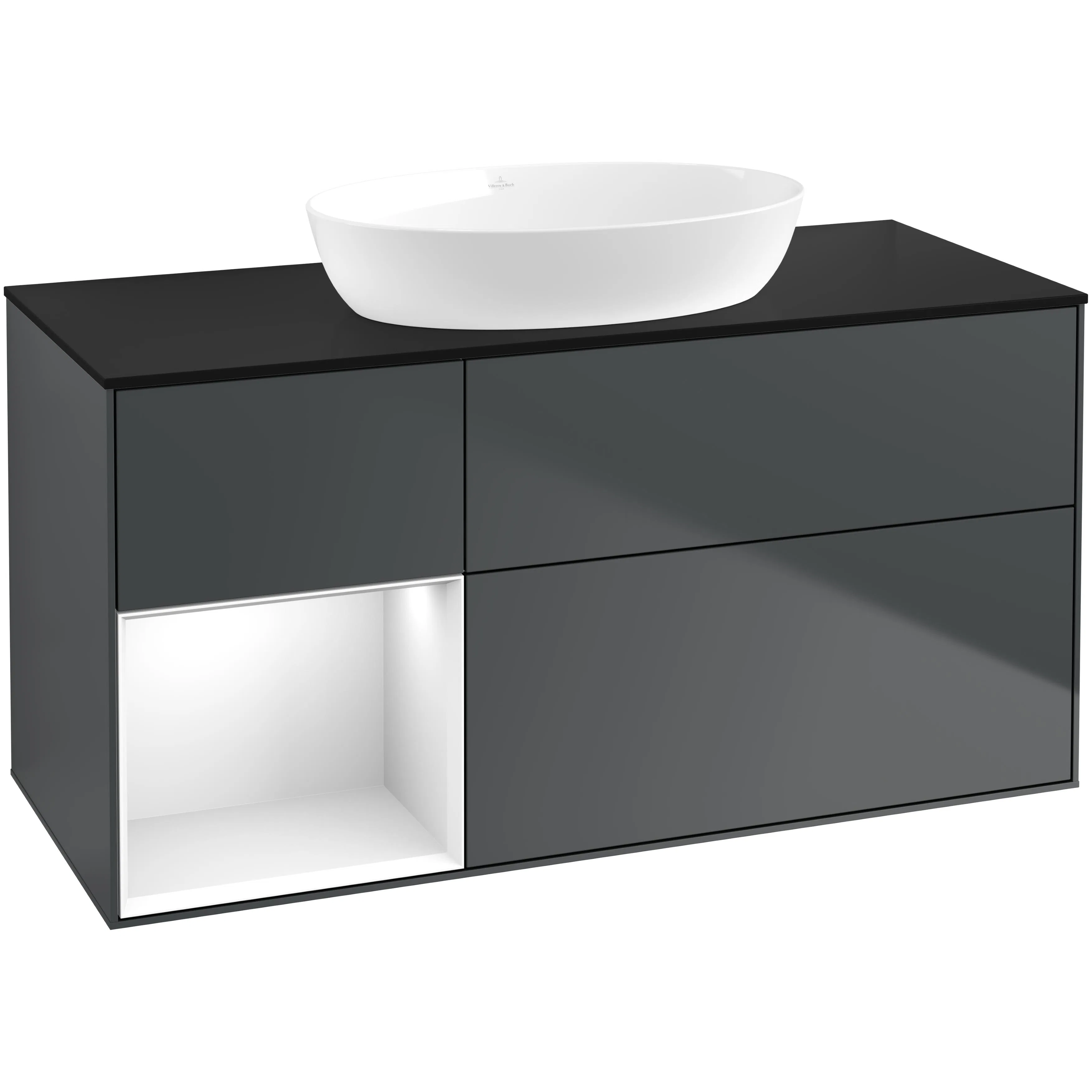 Tvättställsskåp Villeroy & Boch Finion med 3 Lådor Hylla och Bänkskiva för Fristående Tvättställ från Artis & Collaro