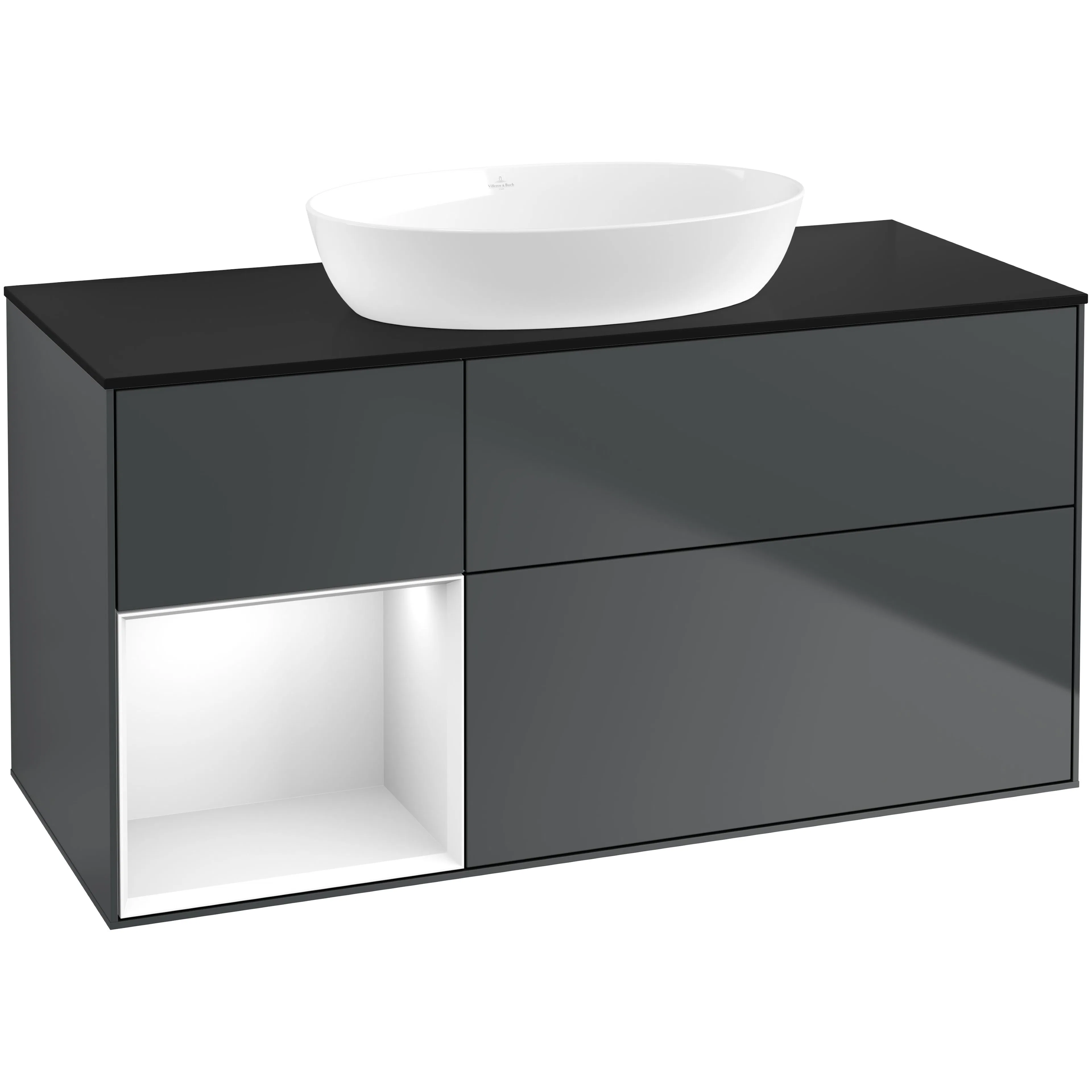 Tvättställsskåp Villeroy & Boch Finion med 3 Lådor Hylla och Bänkskiva för Fristående Tvättställ från Artis & Collaro