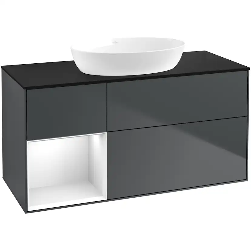 Tvättställsskåp Villeroy & Boch Finion med 3 Lådor Hylla och Bänkskiva för Fristående Tvättställ från Artis & Collaro