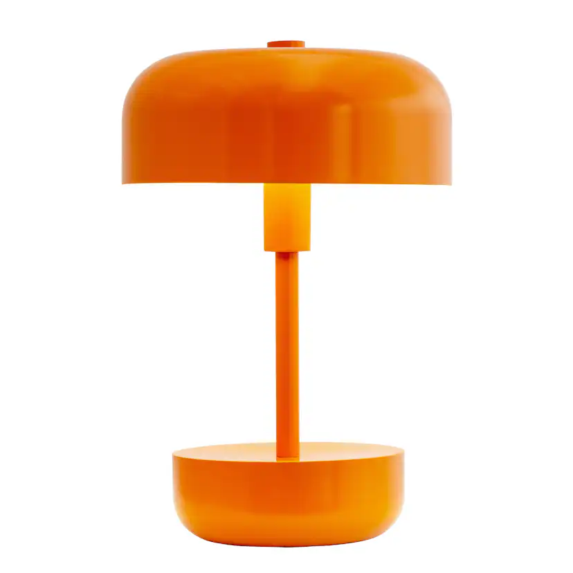 Portabel Bordslampa Dyberg Larsen Haipot LED Uppladdningsbar Orange