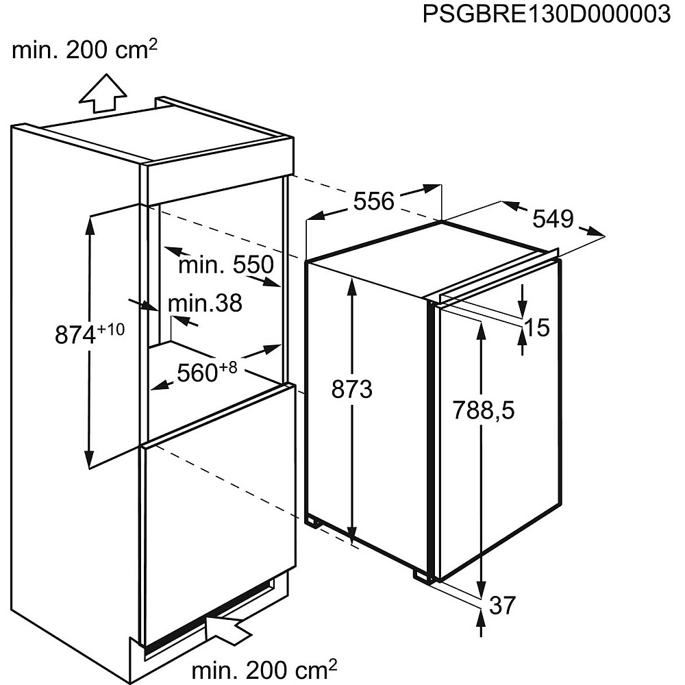 Kylskåp AEG OSK5O88EF OptiSpace Door-on-Door