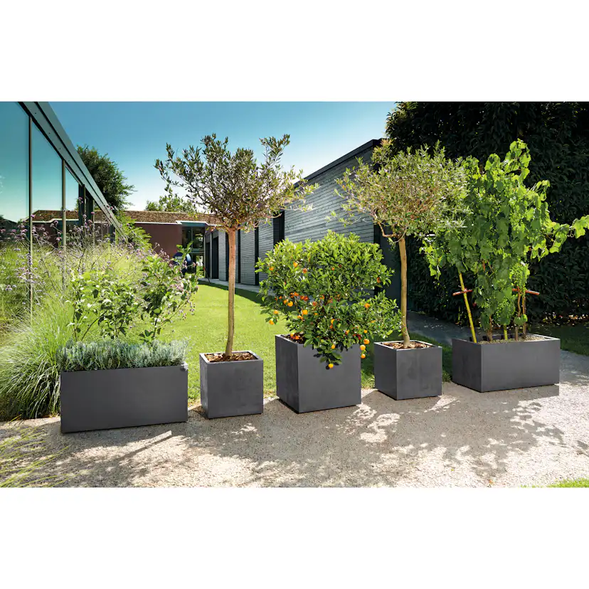 Kruka Deroma Millennium Antracit Fyrkantig 39 x 39 x 39 cm