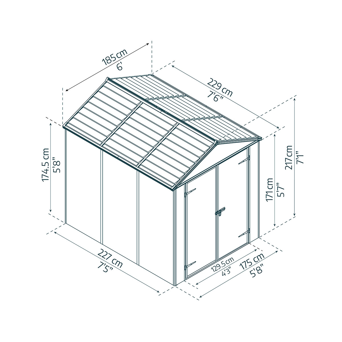 Redskapsbod Canopia by Palram Rubicon 4,2 m²