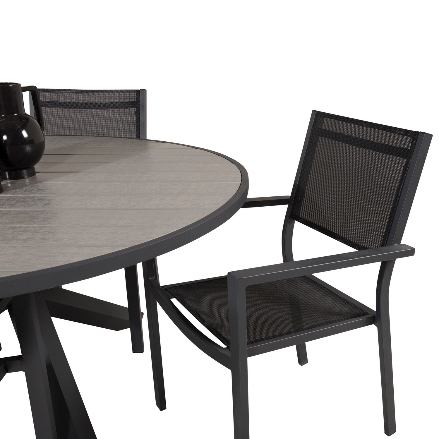Matgrupp Venture Home Pincy Ø140 med 4 Copacabana Karmstolar